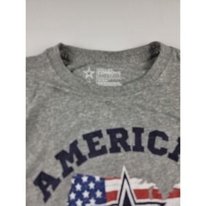 Dallas Cowboys Americas Team T Shirt Gray Graphic Print Short Sleeve Mens